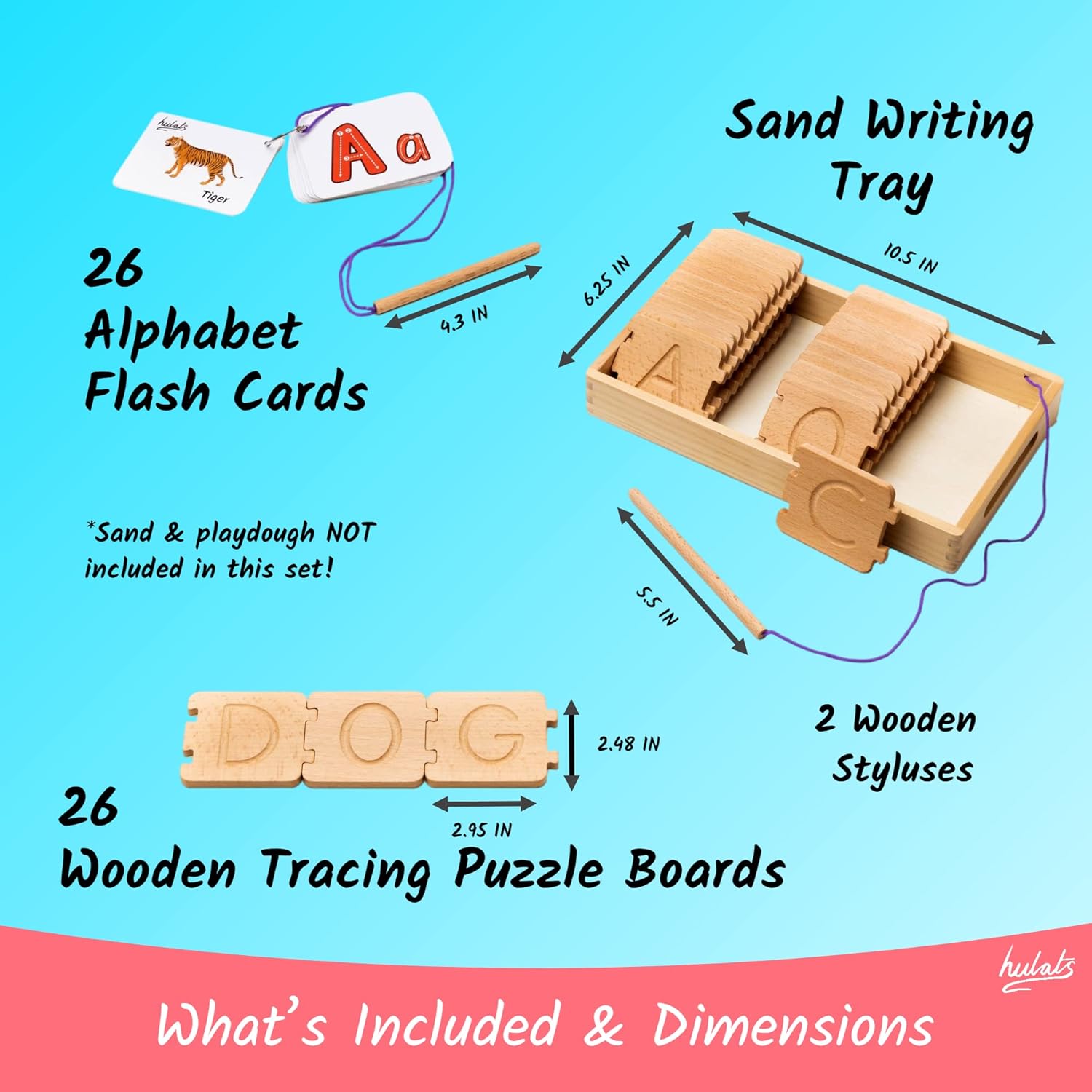 Buy Wooden Alphabet Tracing Boards & Montessori Sand Tray Learn to