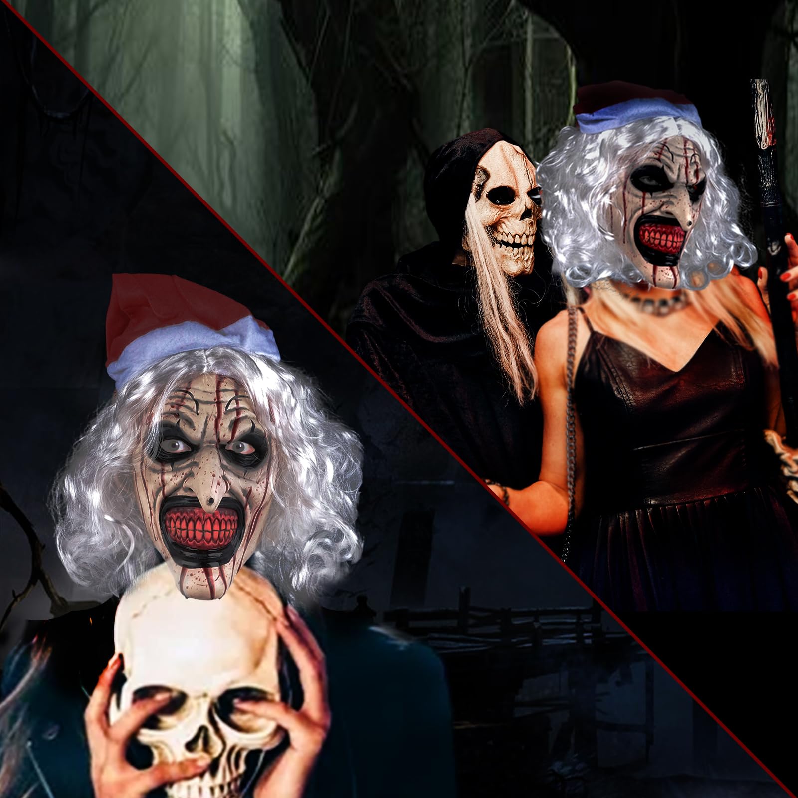 Aofonchy Halloween Mask Terrifier Art the Clown Mask - Image 4