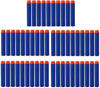 HONGCI 50pcs 7.2cm Blue Refill Darts Foam Bullet Darts for Nerf N-strike Elite Series Blasters Kid Nerf Toy Gun Darts Refill