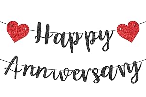 Happy Anniversary Banner, Pre-Strung Party Decoration