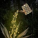 Éclairage solaire extérieur étanche, l'arrosage solaire peut éclairer le jardin Décor, lanterne de suspension de métal rétro solaire avec des lumières à cordes, lumières de jardin solaire pour chemin de fer Patio Porch
