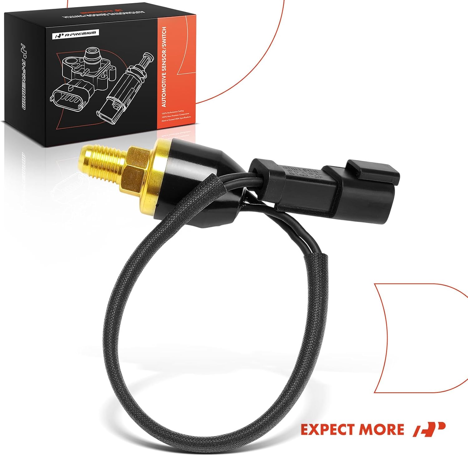 A-Premium Switch AS-Pressure [2 Pins] Compatible with Caterpillar Excavator 311C, 311D LRR, 311F LRR, 312C L, 312D, 312D L, 312D2, 312D2 GC, 313D, 313D2, 314C, 314D CR, 314D LCR, 315C, 315D L, 318D L