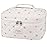 Large Travel Quilted Makeup Bag for Women,Big Floral Cotton Cosmetic Bag, Cute Coquette Aesthetic Floral Toiletry Organizer Bag (Plaid-Flower)