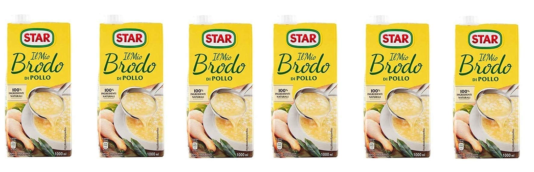 Star Brodo Pollo Broth Lot de 6 bouillons liquides pour poulet 1 l
