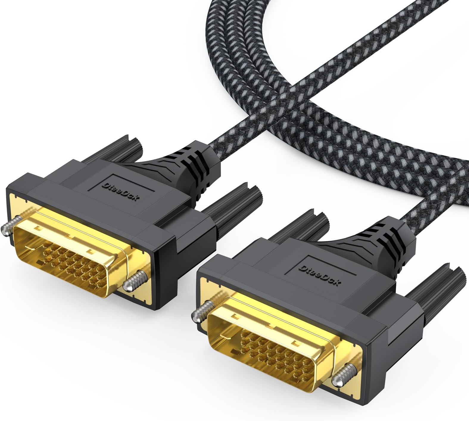 DVI Cable 6ft, Single Link DVI to DVI-D/DVI-I Cord Male to Male for Monitor Computer PC Desktop Projector Display and More