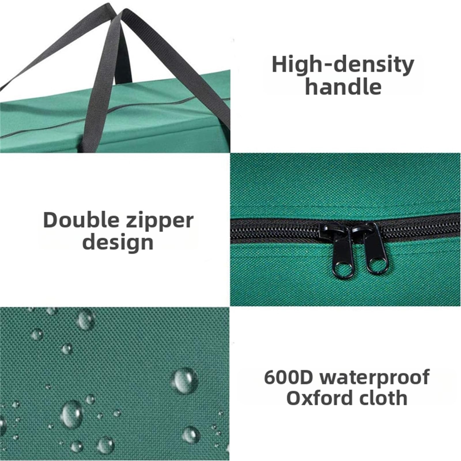 Odot Sac Rangement Sapin de Noel Imperméable, Grand Bande Sac de Rangement de Sapin de Noël Artificiel, pour vêtements, Édredon, Tissu Oxford, avec Poignées (Gris,165x38x76cm)