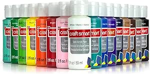 Amazon.com: Craft Smart 16 Color Satin Acrylic Paint Value Pack