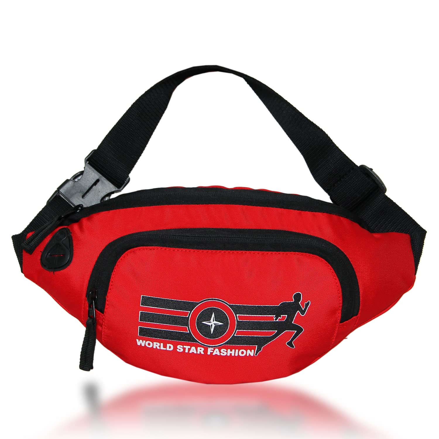 Waist Bag for Men & Women, Slim Fanny Pack Casual Sling Shoulder Chest Pack with Adjustable Strap for Walking, Cycling, Running, Hiking Hold Phones, Keys, Cards (RED) (B09QG4QC75) Amazon Price History, Amazon Price Tracker
