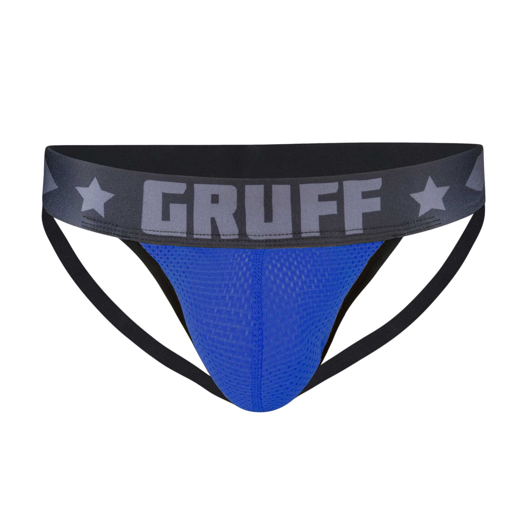 Gruff Pup Impact Jockstrap with Bulge-Boost (Blue, XX-Large)
