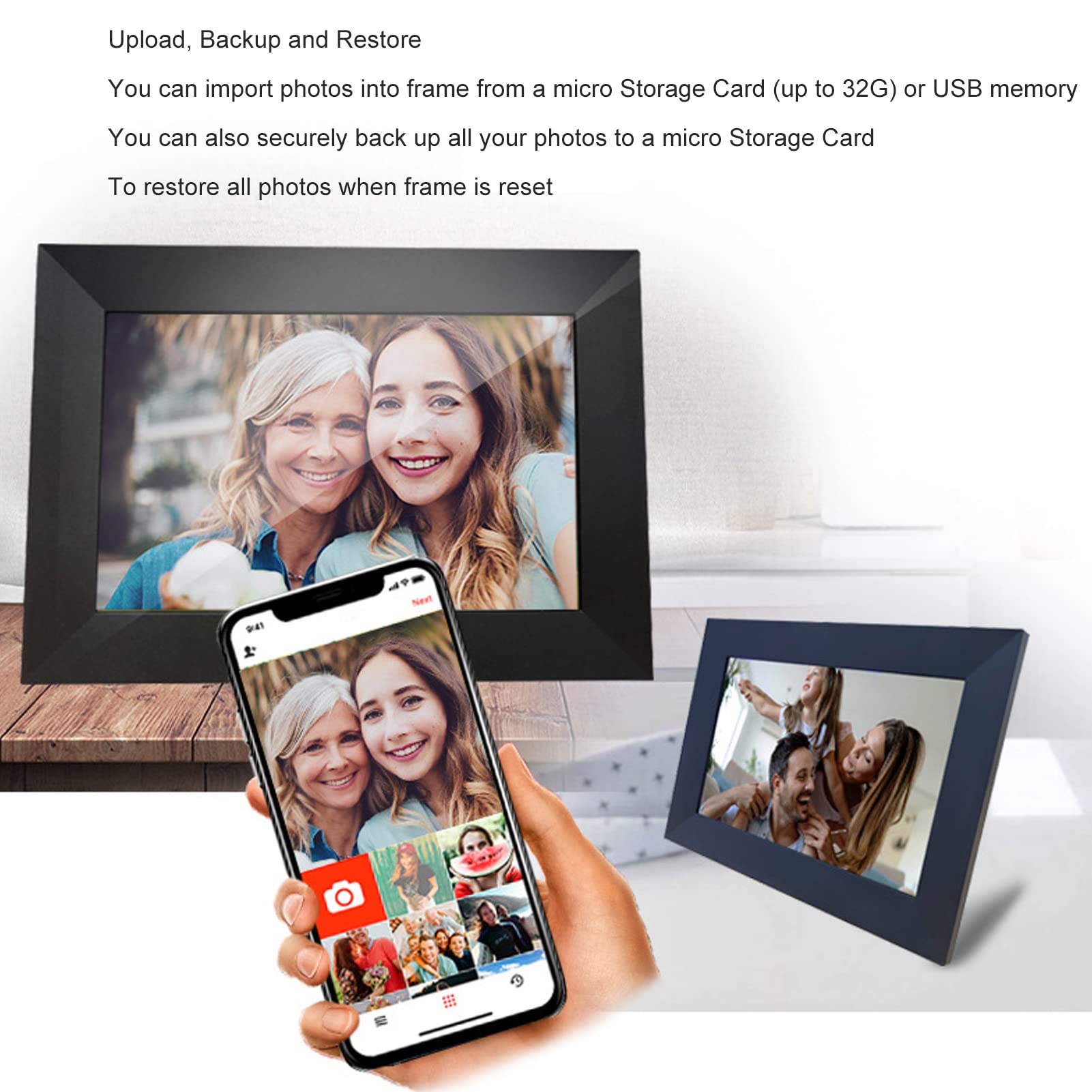 Cornice Digitale WiFi Da 8 Pollici Con IPS Touch HD: Condividi Foto E Video In Remoto Con L'app AiMOR, Regalo Perfetto