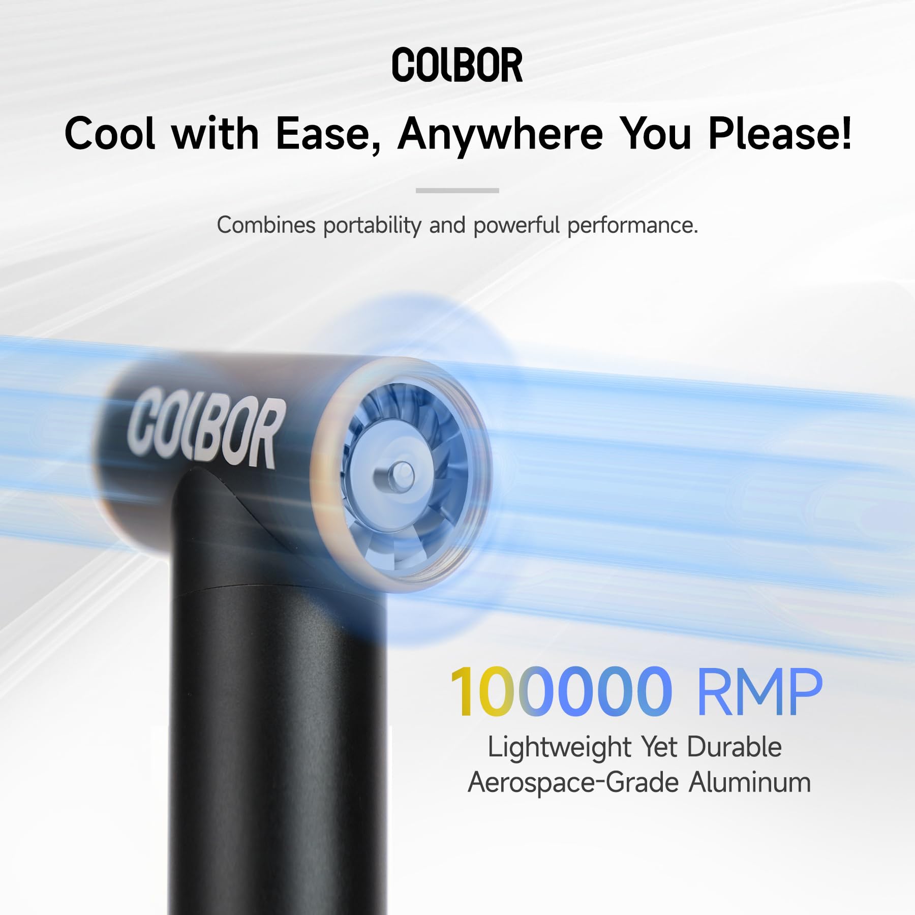 Amazon.co.jp: COLBOR AirMaxx A1 ミニ ジェット ファン 充電式 風量