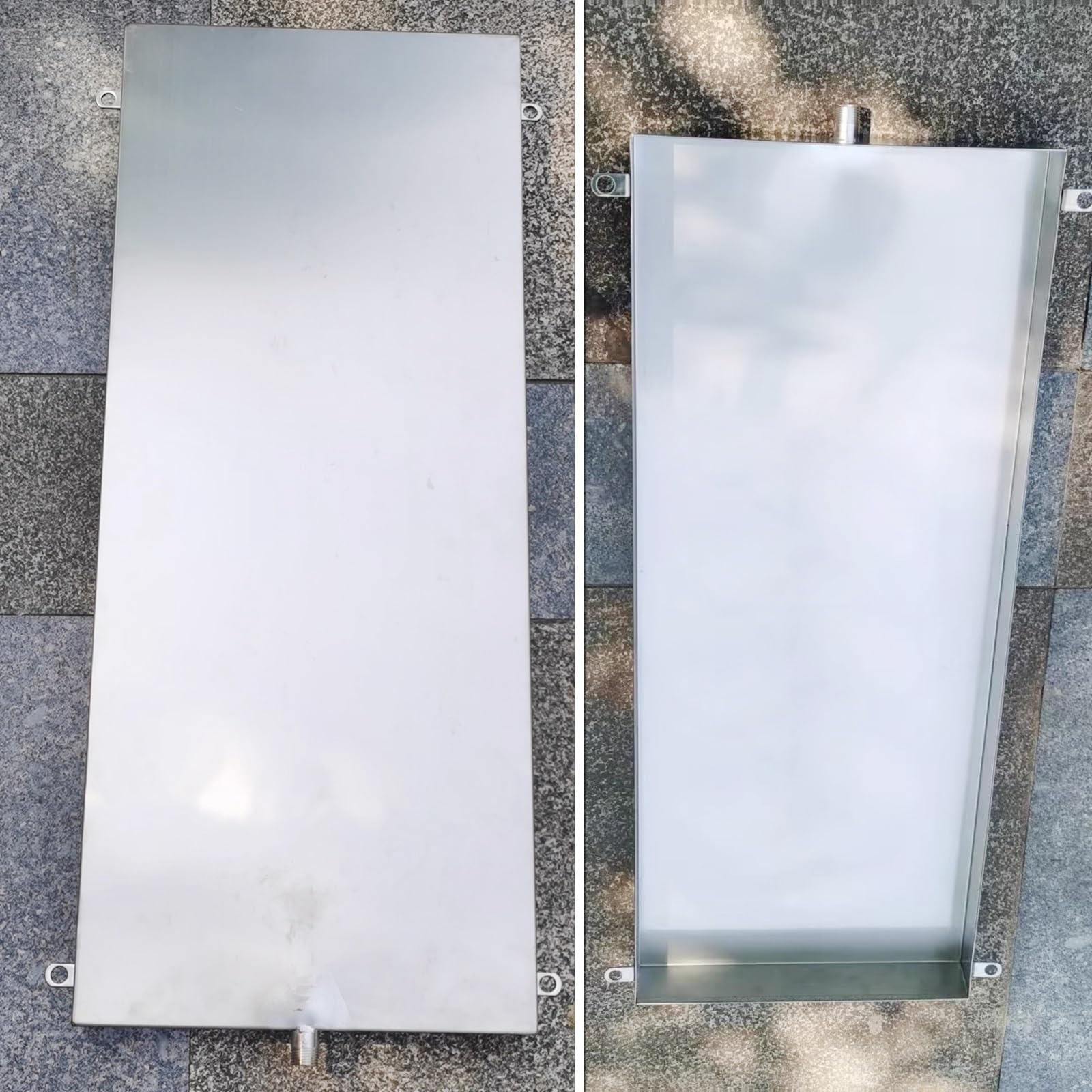 Heavy Du 304 Inless HVAC-Ablaufwanne aus Stahl – AC-Kondensat-Tropfwanne mit Ablaufschlauch, Leckschutz für Klimaanlagen und Waschbereiche (20x20in / 50 x 50 cm)