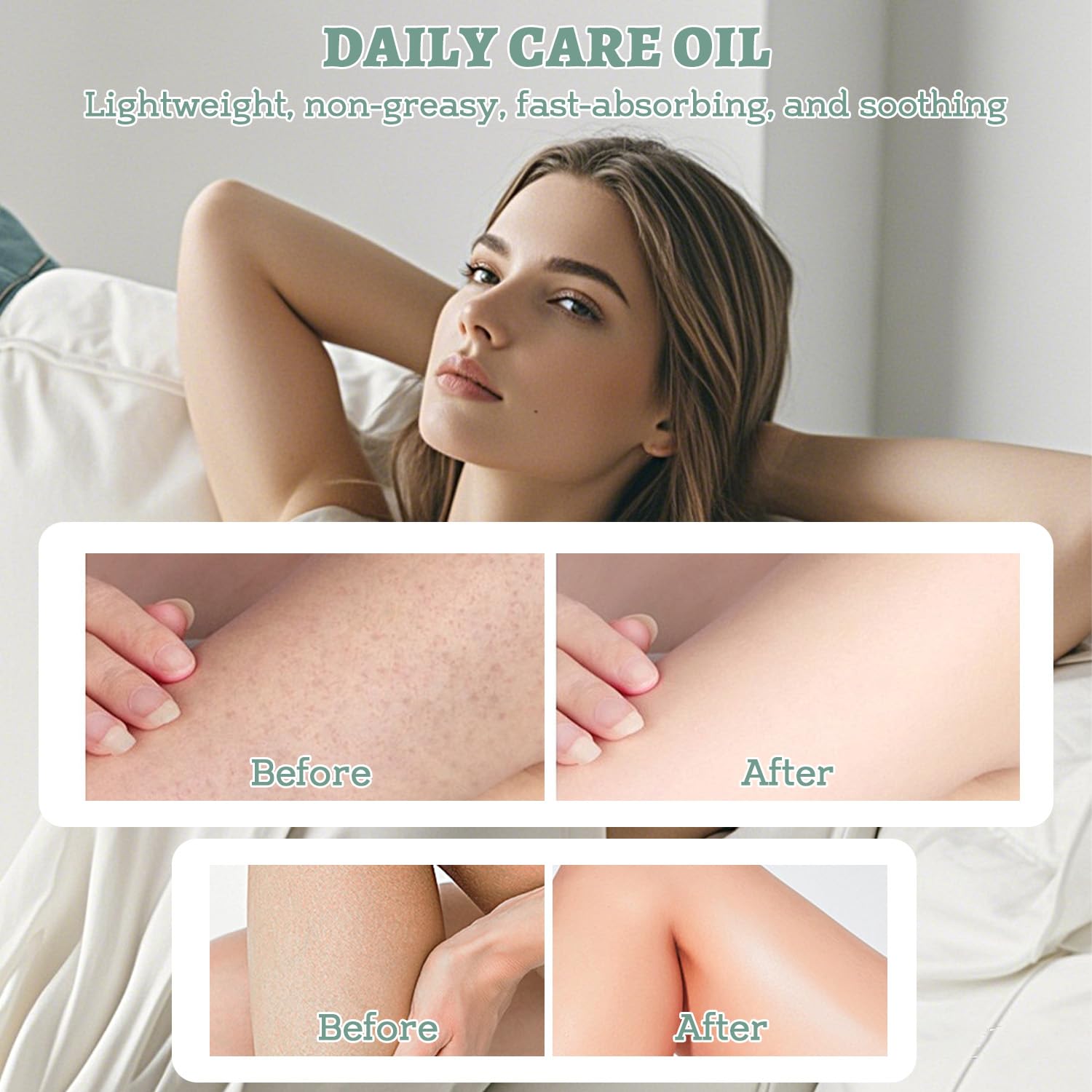 Aceite suave para después del afeitado de 3.4 fl oz para cara, cuello, piernas, axilas, zonas de bikini, evita enrojecimientos, pelos encarnados, proporciona hidratación profunda y calma 5