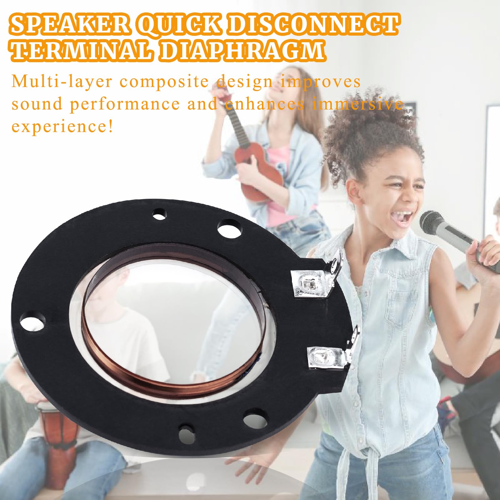 Ersatzmembran passend für Alto Professional Neo Driver TS308 TS-310 TS315 P/N HG00640 Neodym-Treiber-Lautsprecher, Schnelltrennklemmen, verbesserte Klangqualität, 8 Ohm Impedanz