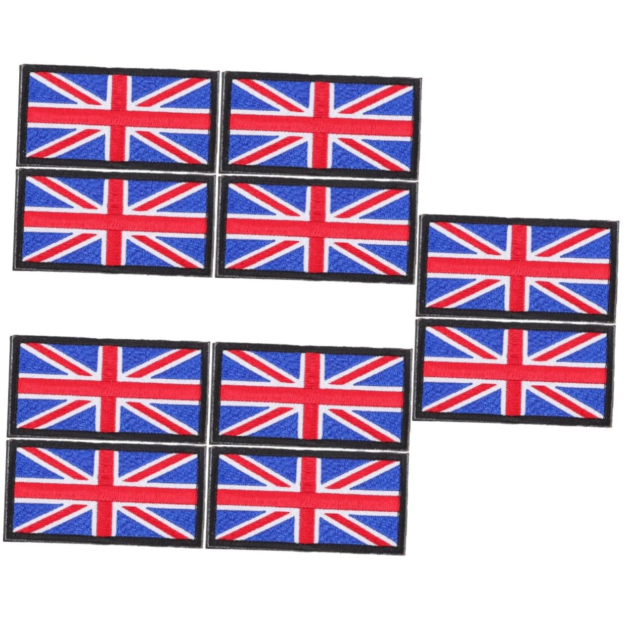 SHINEOFI 10 Stk Kleideraufnäher Patches nähen gestickte Applikationen Flicken aufnähen patch patch bügeleisen Patch mit britischer Flagge Flicken aufbügeln Buga-Stickerei