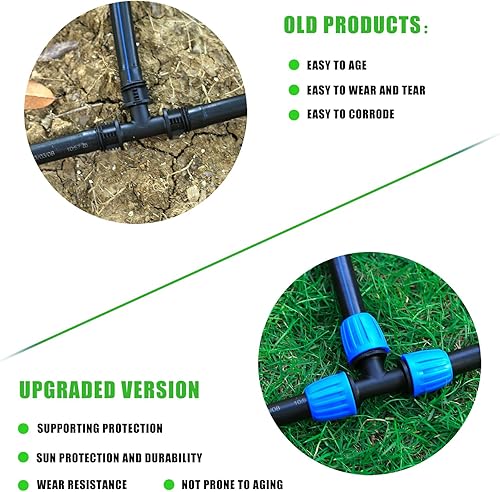 Miniatura 4 de 8 piezas de accesorios de tubo de riego de 12 pulgada (12 pulgada de diámetro interior x 0.6-0.63 pulgadas de diámetro) tubo de goteo de púas