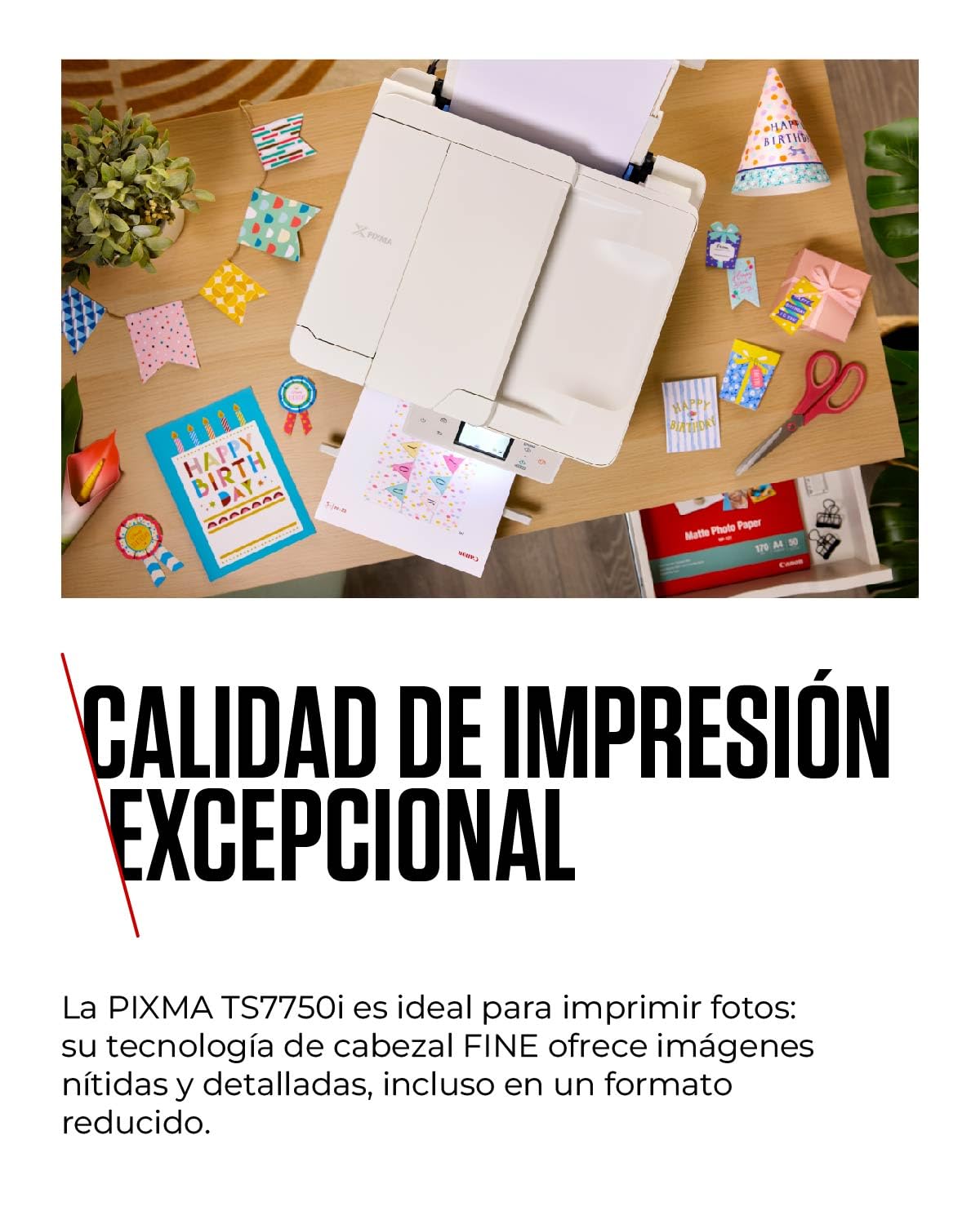 Canon PIXMA TS7750i – Impresora Multifunción, Copiadora y Escáner para Uso Doméstico | Conexión Inalámbrica Desde tu Smartphone | con PIXMA Print Plan