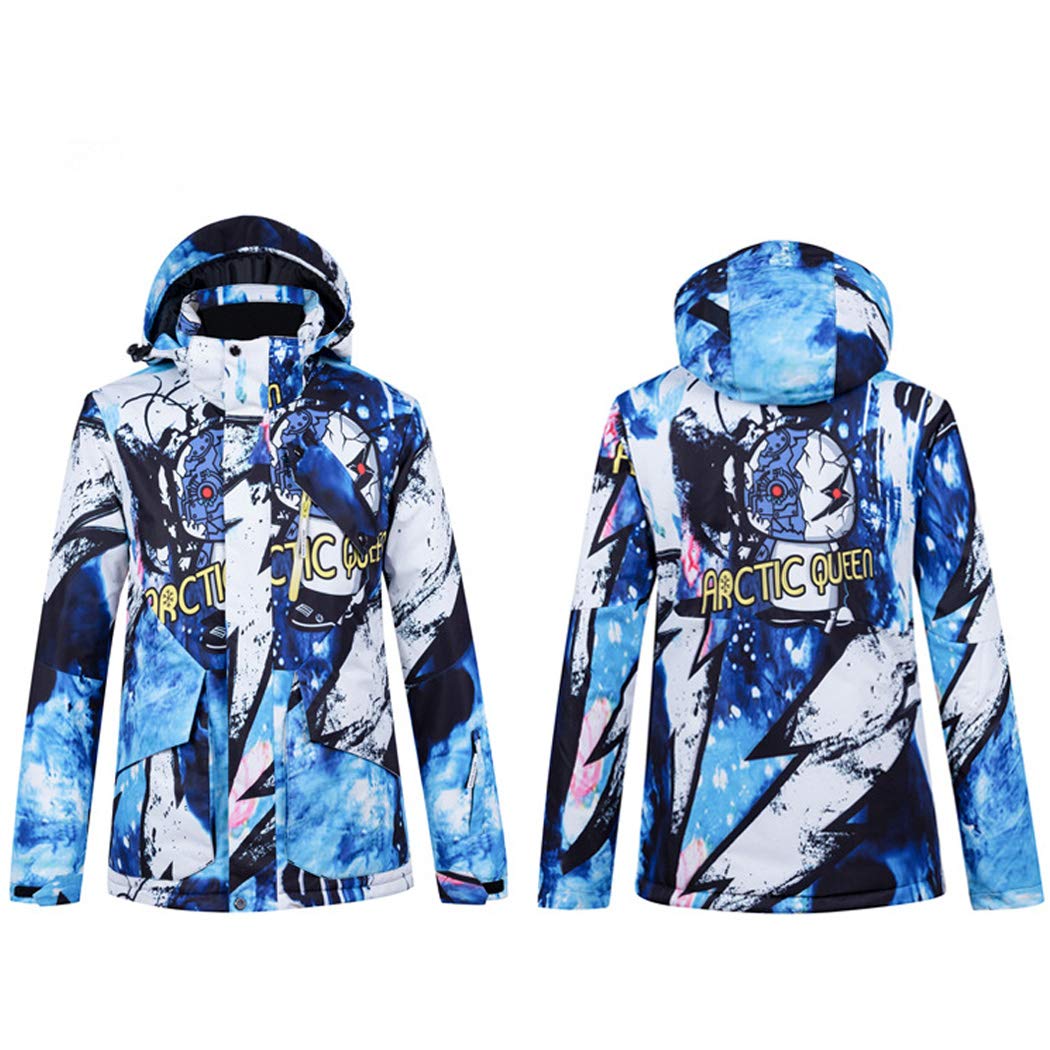 Himax Abbigliamento da Sci per Uomo Donna Impermeabile Tuta da Sci per Uomini Spessi Caldo Sci Giacca da Neve + Snowboard Pantaloni da Sci Set Nero S