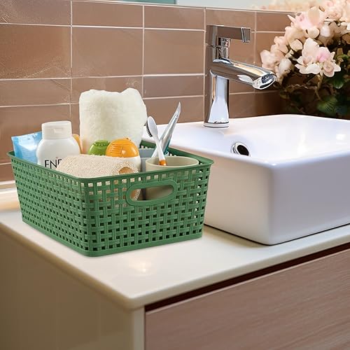 Miniatura 4 de Taysisiter - Cesta de almacenamiento de plástico, 4 paquetes