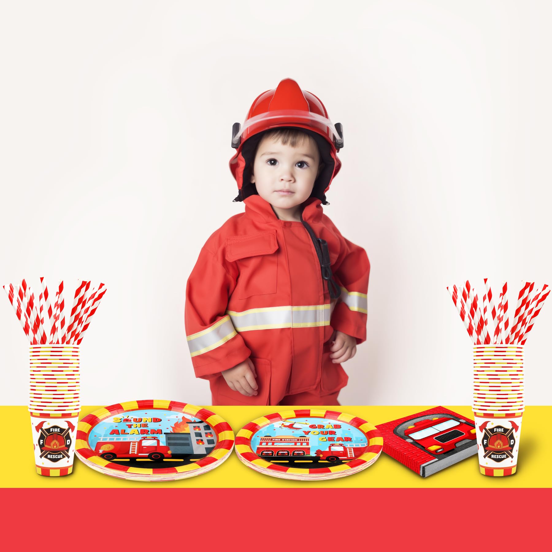 Pompier - 20 Serviettes - Soirée à Thème - 3 Couches