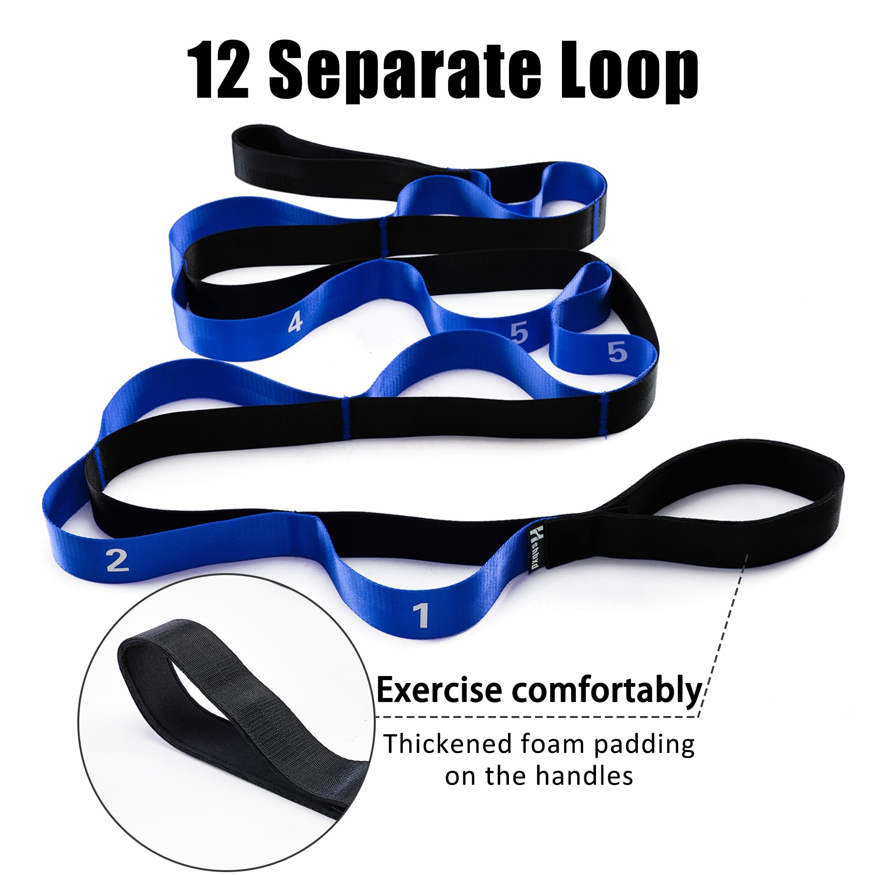 Sangle De Yoga, Band D'étirement De Yoga Avec 11 Boucles, Band