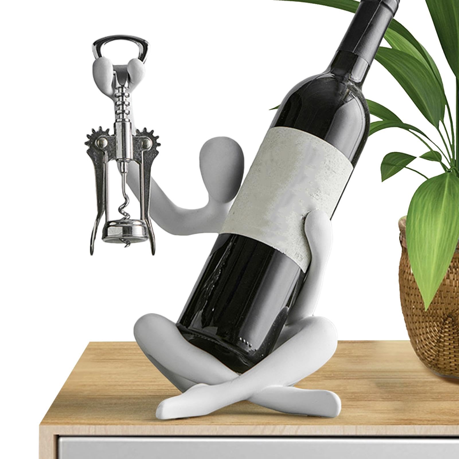 Estante de Vino para encimera, Soporte de Vino de Resina sin abrebotellas