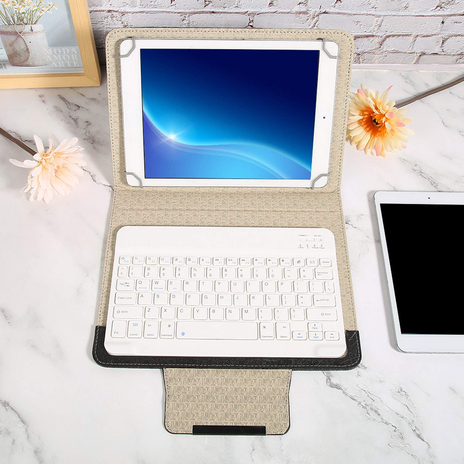Custodia Con Tastiera Bluetooth Per Tablet 9-11 Pollici – Touchpad Retroilluminato 7 Colori, Stand Regolabile, Auto Sleep, Tasti Scelta Rapida