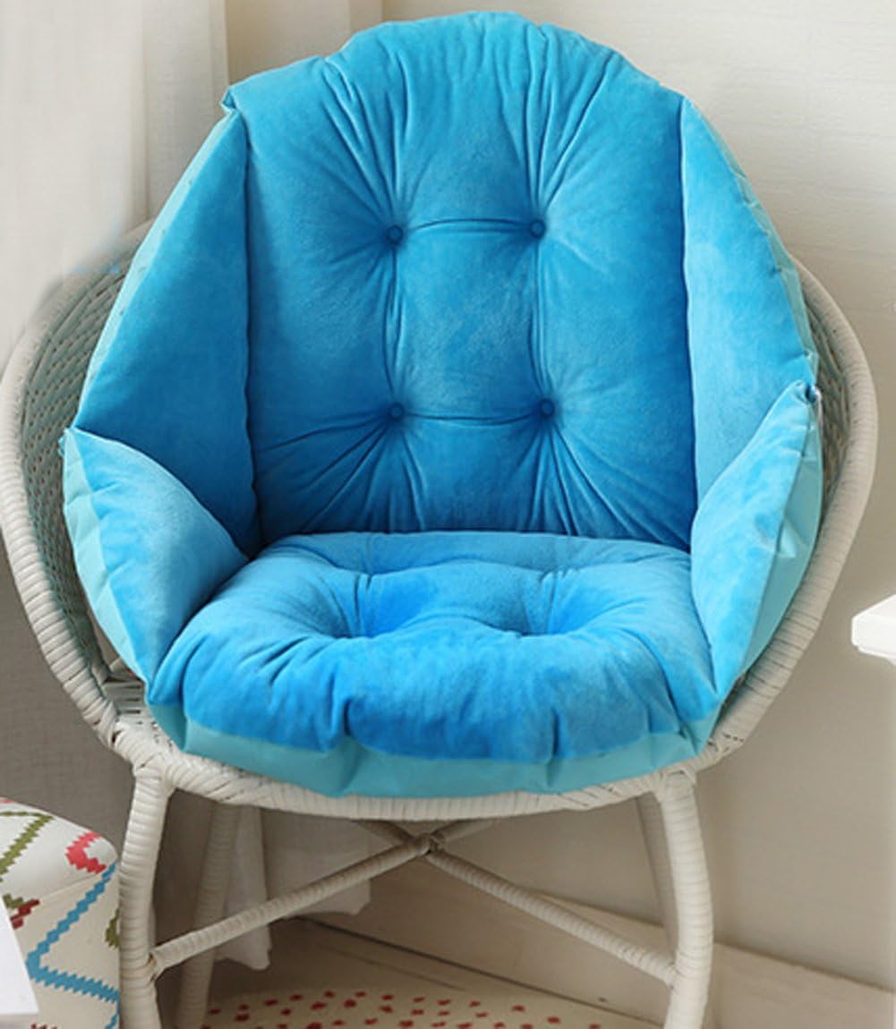 Warm Seat Back Cushion, All in One Superb Soft Velvety Quilted Chair Lower Back Pad Office Dining Kitchen Chair Pad Outdoor Garden Patio Seat Cover Set, 45x40CM