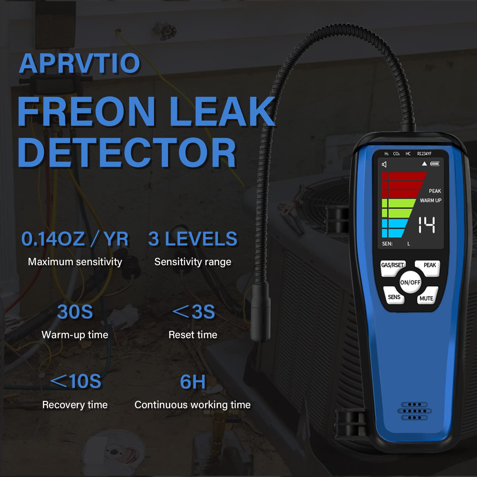 Buy Refrigerant Leak Detector, Aprvtio Halogen Freon Leak Detector