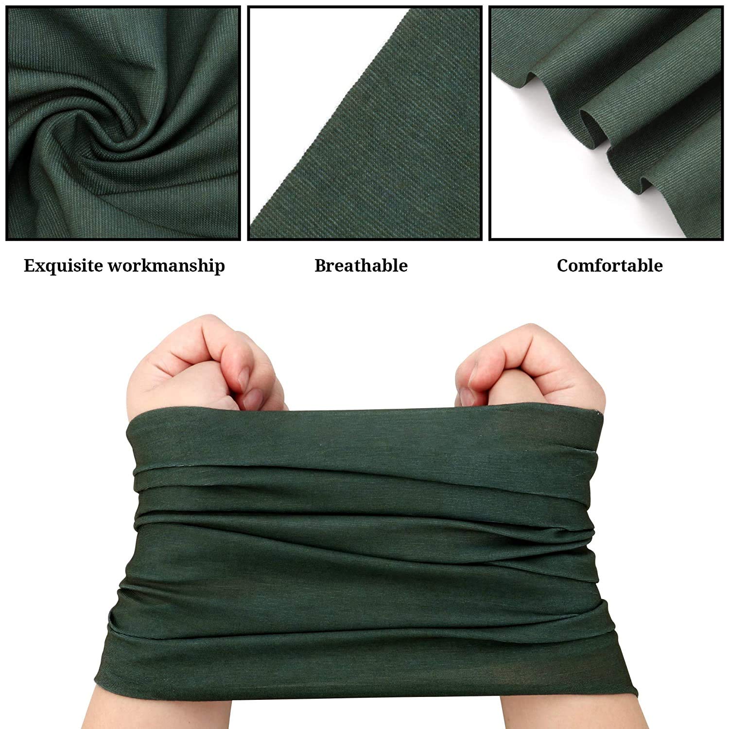 Veteran Seamless Neck Gaiter Warm Reusable Magic Scarf Mask Sun UV Protection for Sport&Outdoor, Motorcycle,Fishing (Pack of 9Pec) 1