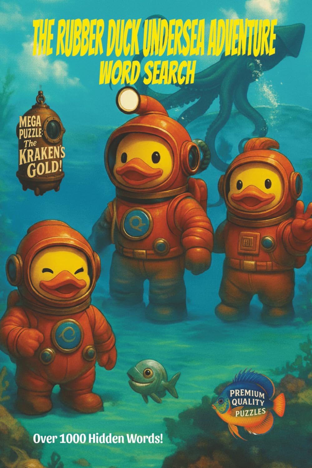 The Rubber Duck Undersea Adventure Word Search: Join the Ducks on a Thrilling Undersea Journey with 55 Word Searches, 1,000+ Hidden Words, Shipwrecks, ... Sea Creatures, and a Kraken Challenge Puzzle