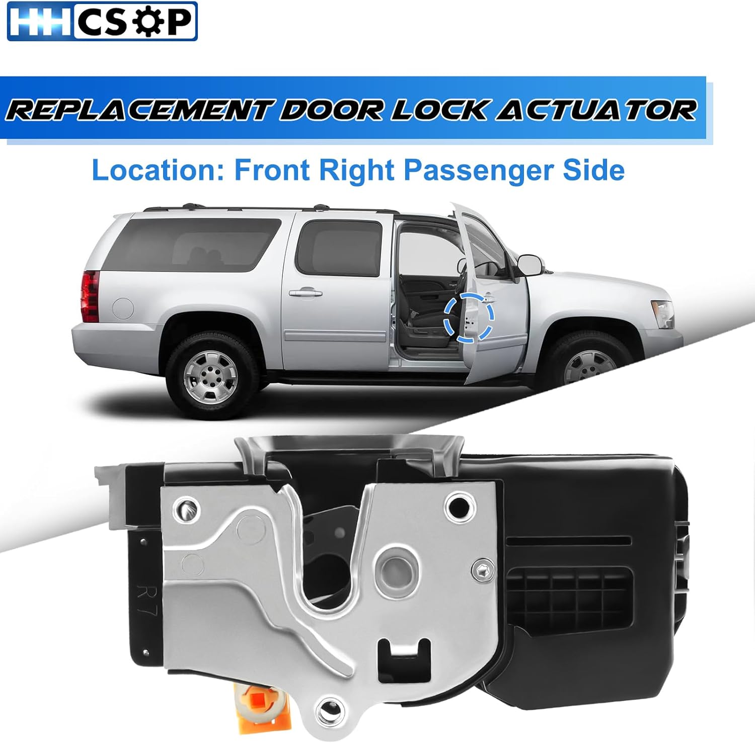Front Right Passenger Side Door Lock Latch Actuator for 2007 2008 2009 2010 2011 2012 2013 2014 Chevy Silverado Suburban Tahoe Impala Escalade ESV EXT GMC Sierra 1500 2500 3500 HD Yukon XL