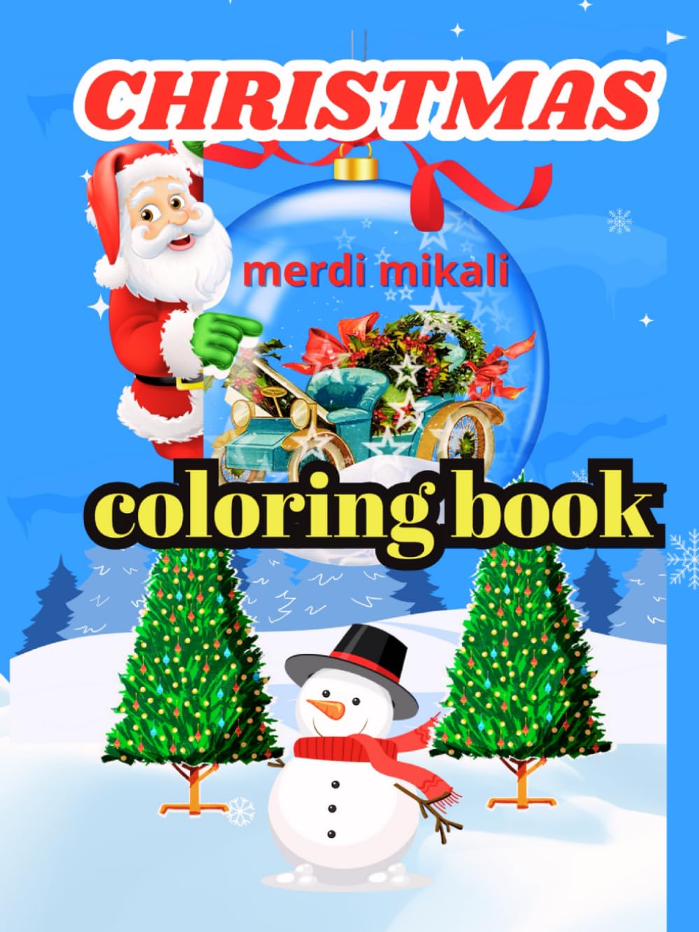 40 Christmas coloring pages for all ages/8.25x11-inch coloring book.: all ages, festive designs,/