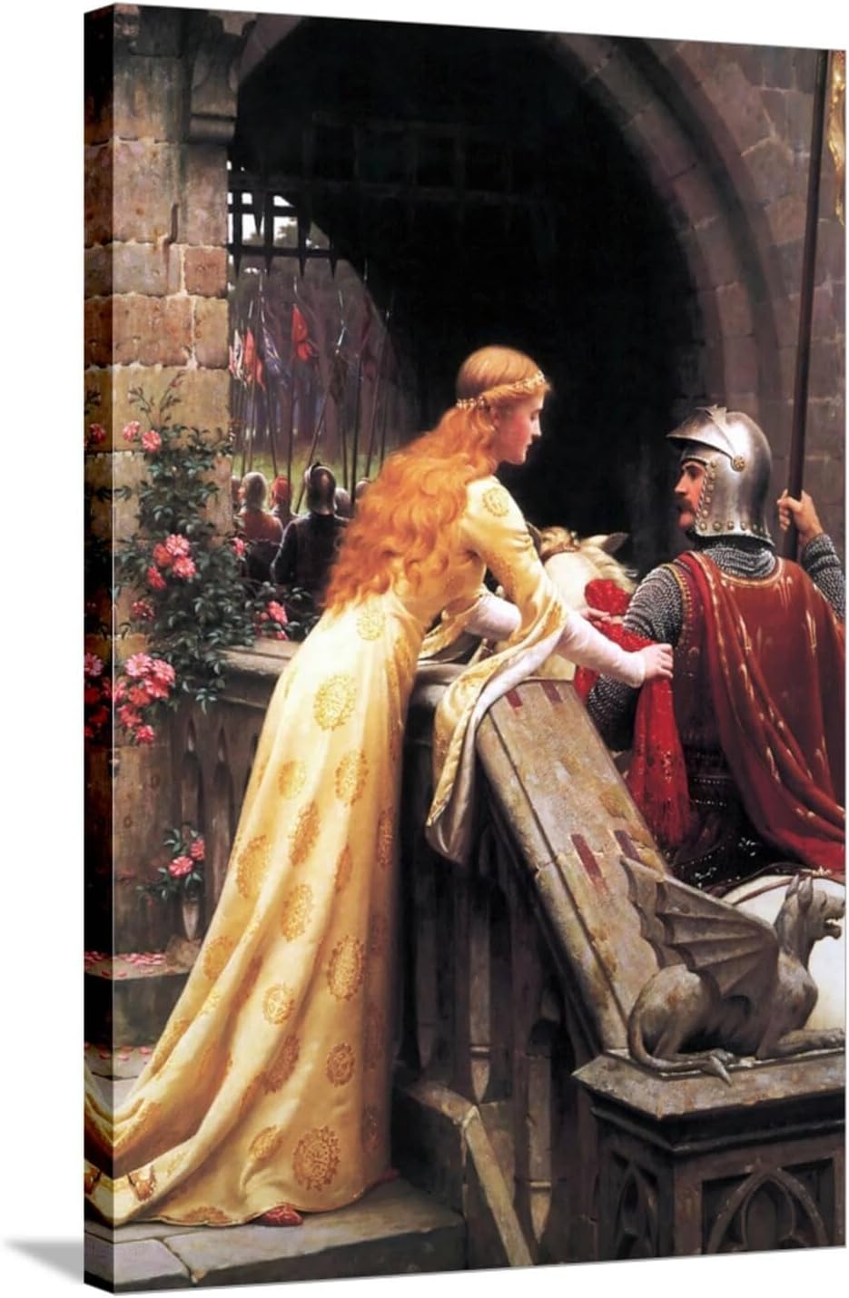 ART.COM Wall Art Print God Speed Fair Knight by Edmund Blair Leighton, 16" x 24"