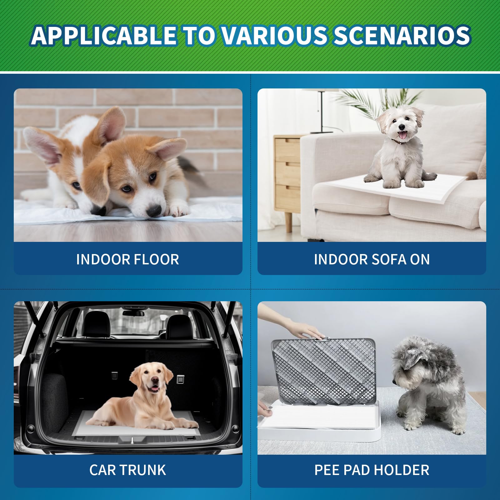 Almohadillas para orina para perros grandes de 22 x 22 pulgadas, 120 almohadillas de entrenamiento para mascotas, desechables, control de olores mejorado, almohadillas para orinal,
