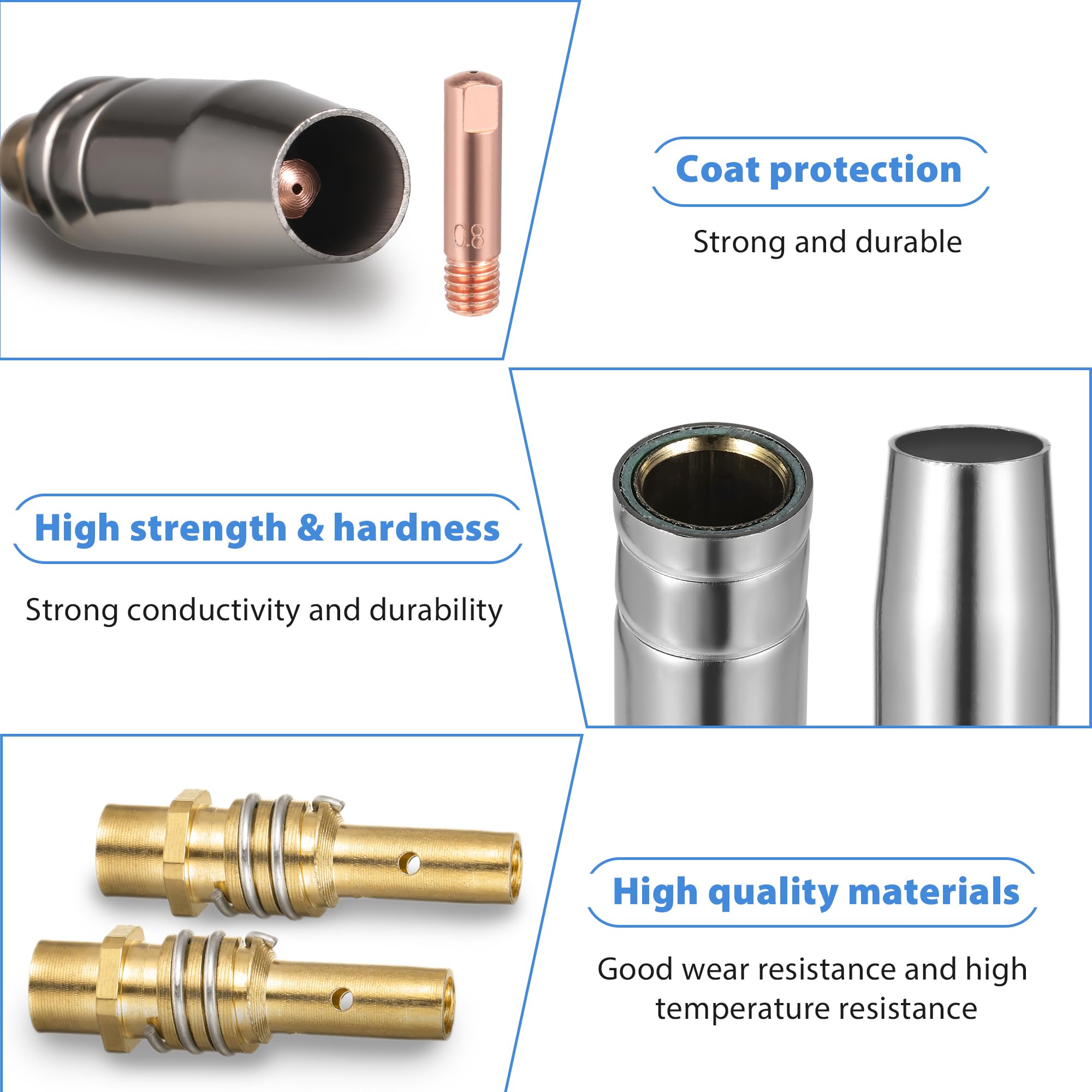 Ugello Gas Conico MB 36 Attacco D20 Mm Per Saldatura MIG MAG 320A - Foto 6