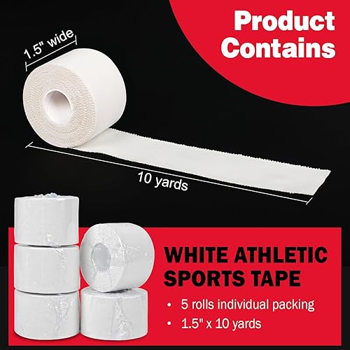 Miniatura 2 de AZEN Paquete de 12 cintas deportivas atléticas, entrenadores médicos y atléticos y cinta de primeros auxilios para lesiones, cinta de dedo de muñeca