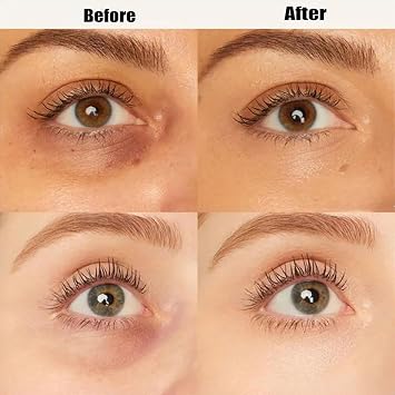 Orange Under Eye Colour Corrector Pot with Mirror, Full Coverage Cream Concealer for Dark Circles, Waterproof Long Lasting, Smooth Hydrating Formula, Eye Brightening Makeup with Brush