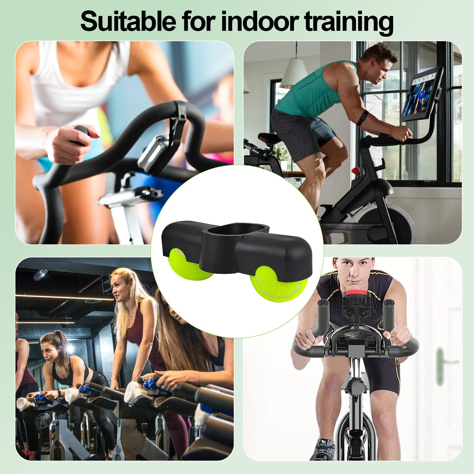 1 Pezzo di Rocker Plate Feet, Allenatore di Bicicletta Portatile Piastra Basculante, con 2 Palline da Tennis, Adatto alla Gamba Anteriore per Zwift Ride, Accessori per Allenamento Indoor