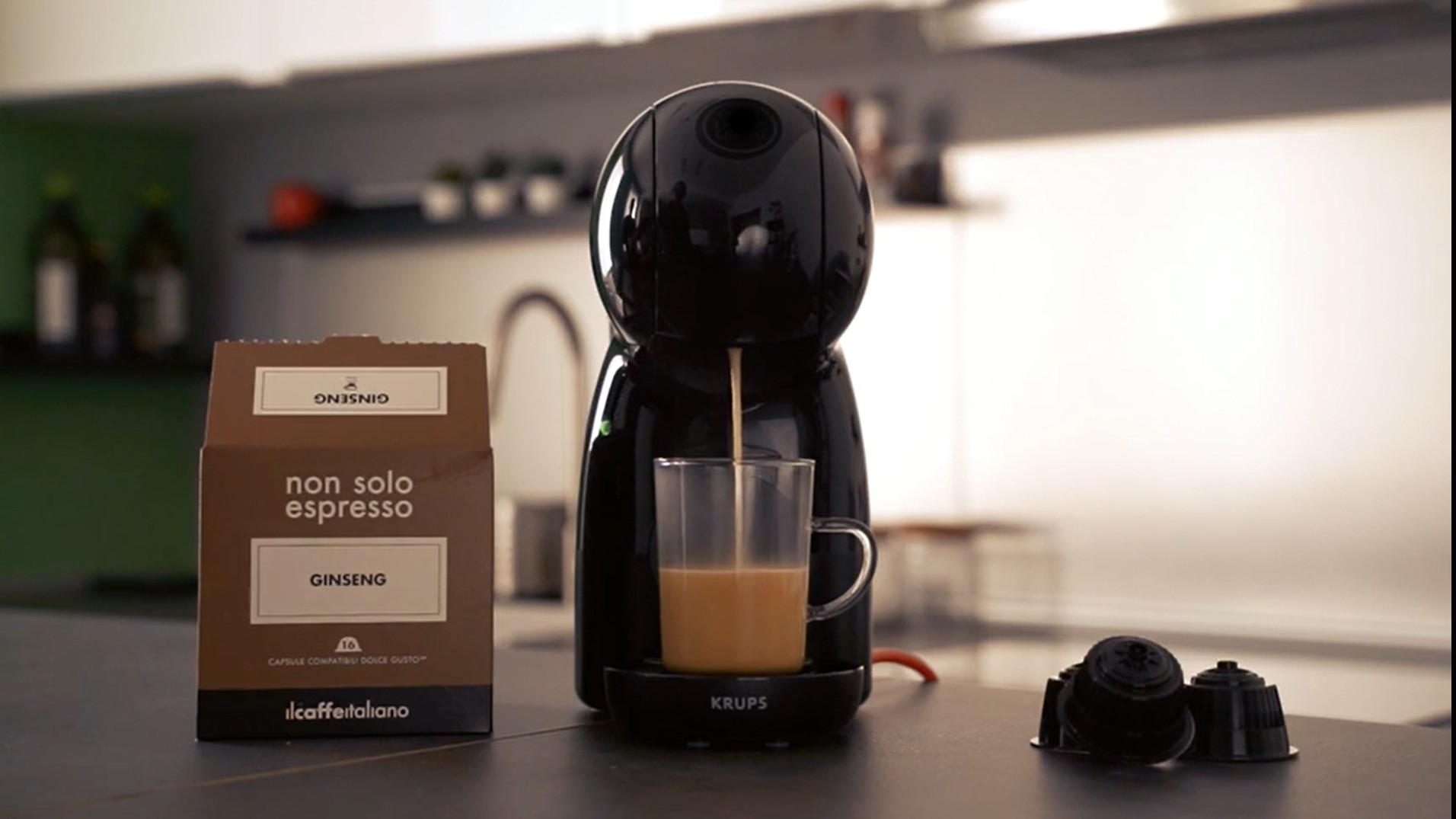 FRHOME - 48 cápsulas compatibles Nescafé Dolce Gusto - Ginseng - Il Caffè italiano - Imagen 5