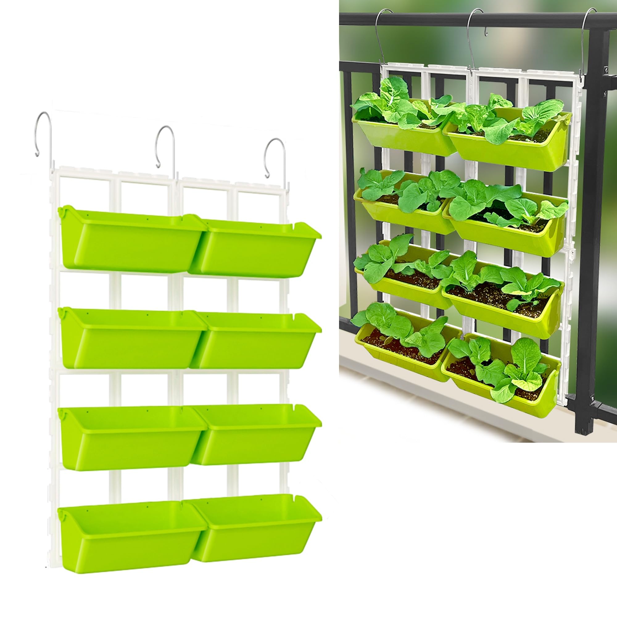 Pots de fleurs à suspendre grands formats pour fleurir une clôture en toute simplicité