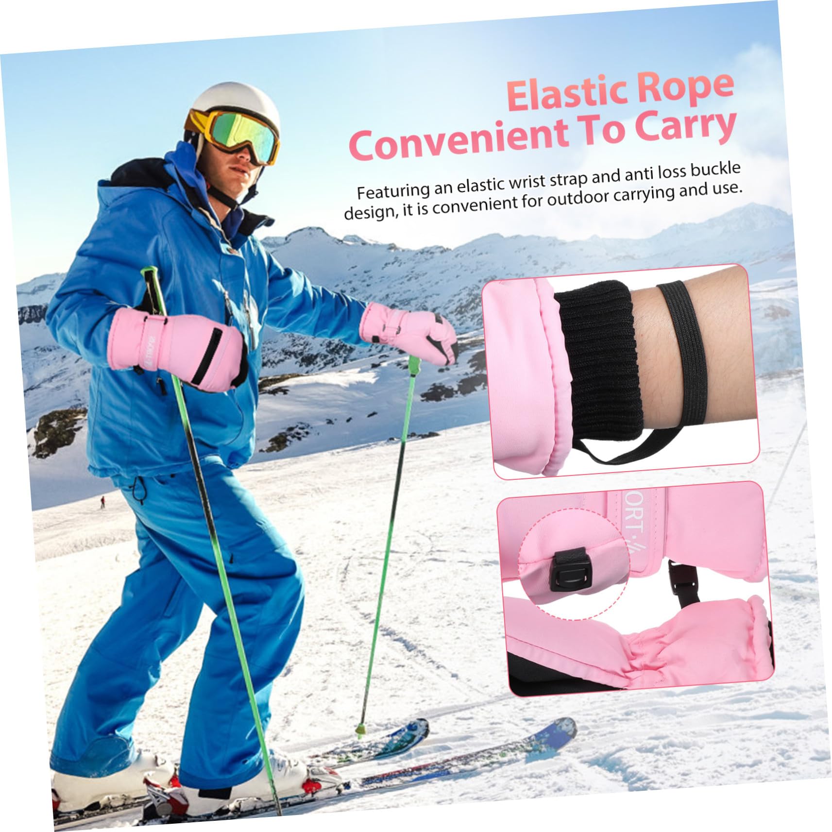 BESPORTBLE Guantes Térmicos Impermeables para Invierno Cálidos y Resistentes al Viento S para Senderismo Esquí y de Perros Unisex