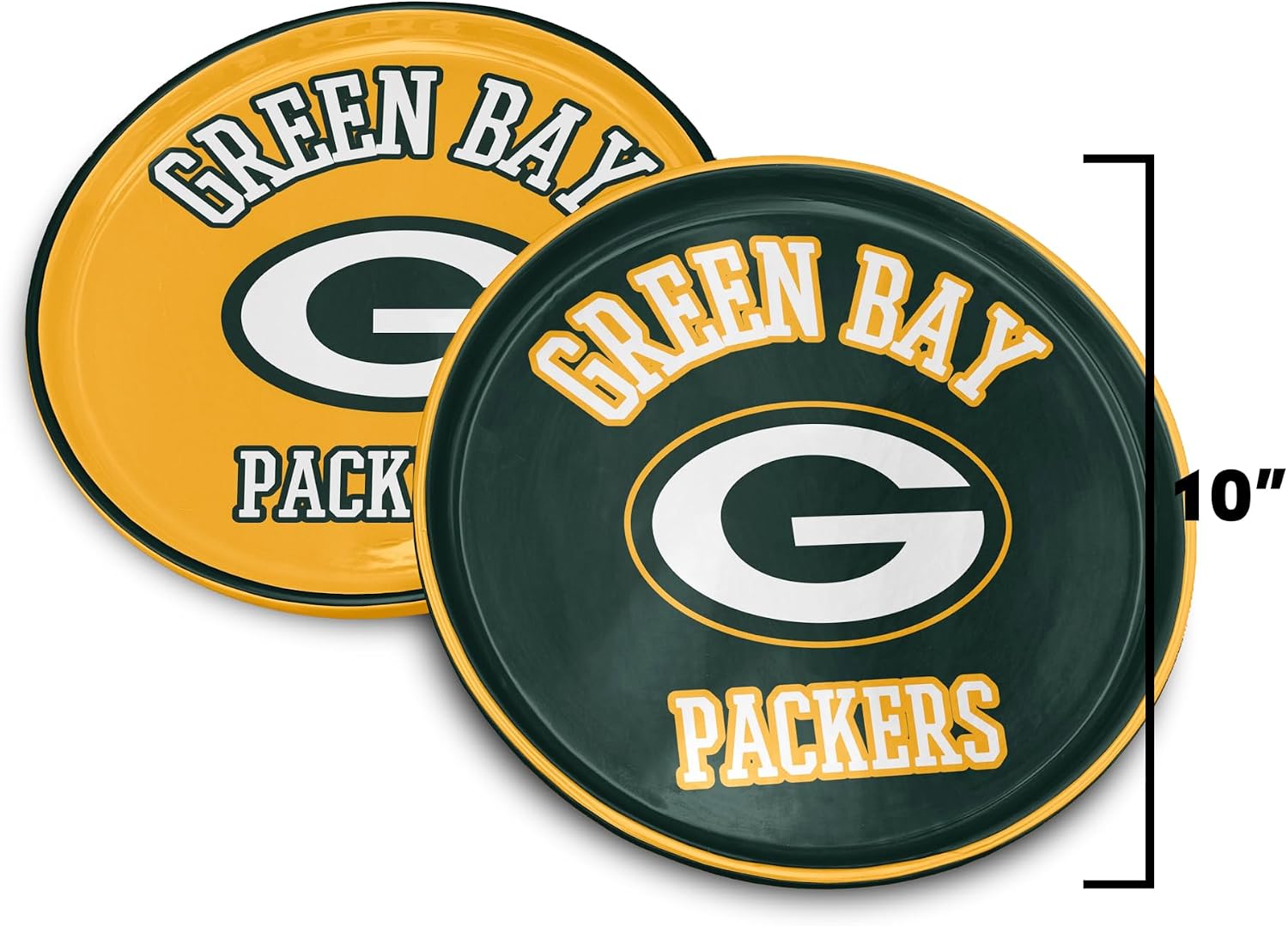 NFL Green Bay Packers Home and Away 2 Pack Round Serving Plates