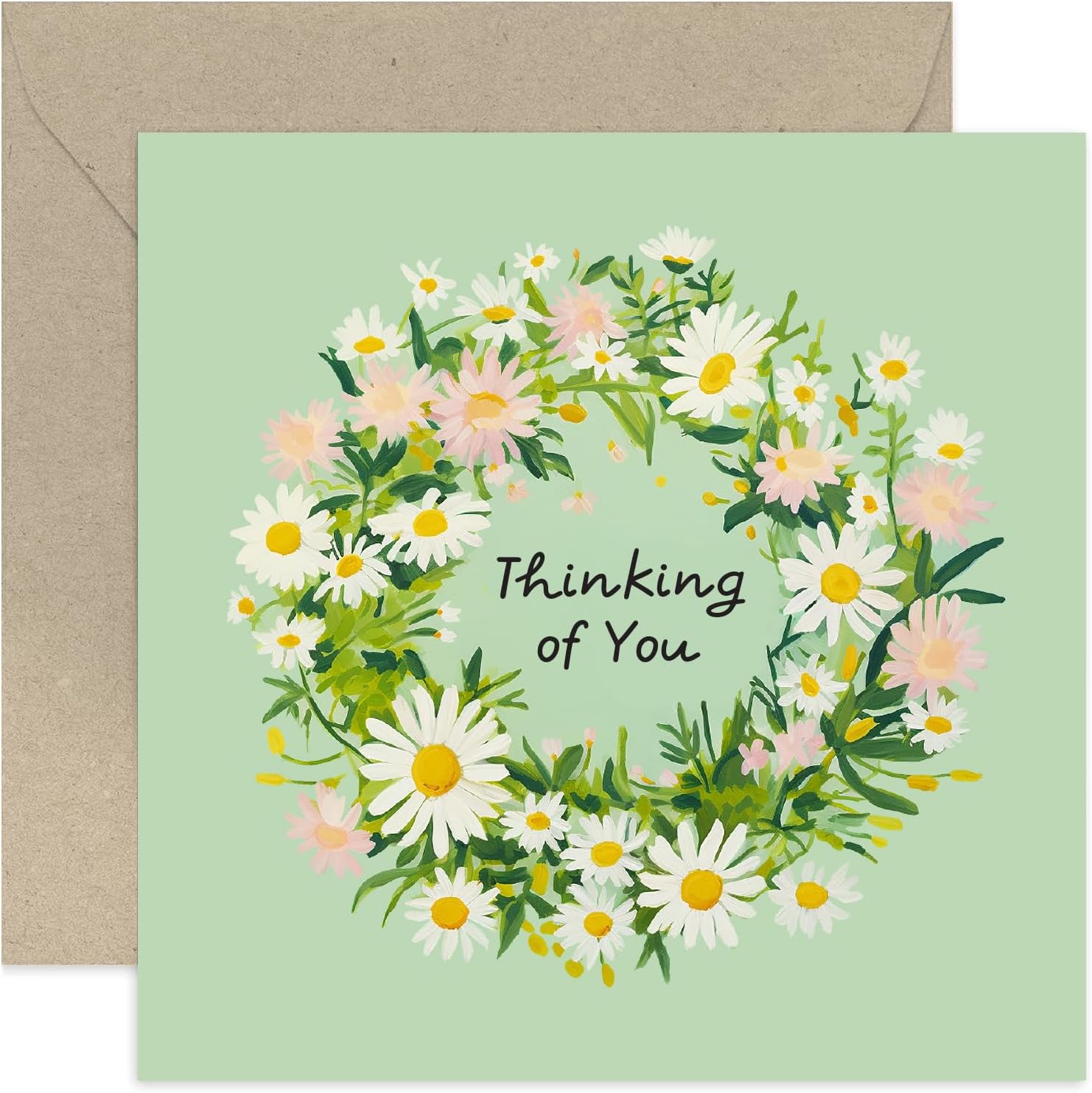 Old English Co. Thinking of You Card for Her Him Daisy