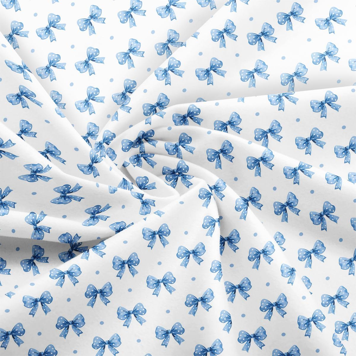 Homemissing Blau Schleife Stoff 276x150cm