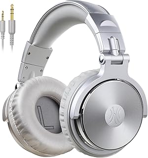 OneOdio Pro 10 モニター ヘッドホン 有線 低音強化 ヘッドフォン オーバーイヤー 軽量 6.35 & 3.5mm ジャック 共存 片耳モニタリング 折りたたみ 可能 1.2m/3m着脱ケーブル付属 楽器練習 電子ピアノ DJ 宅録 DTM ヘッドホン