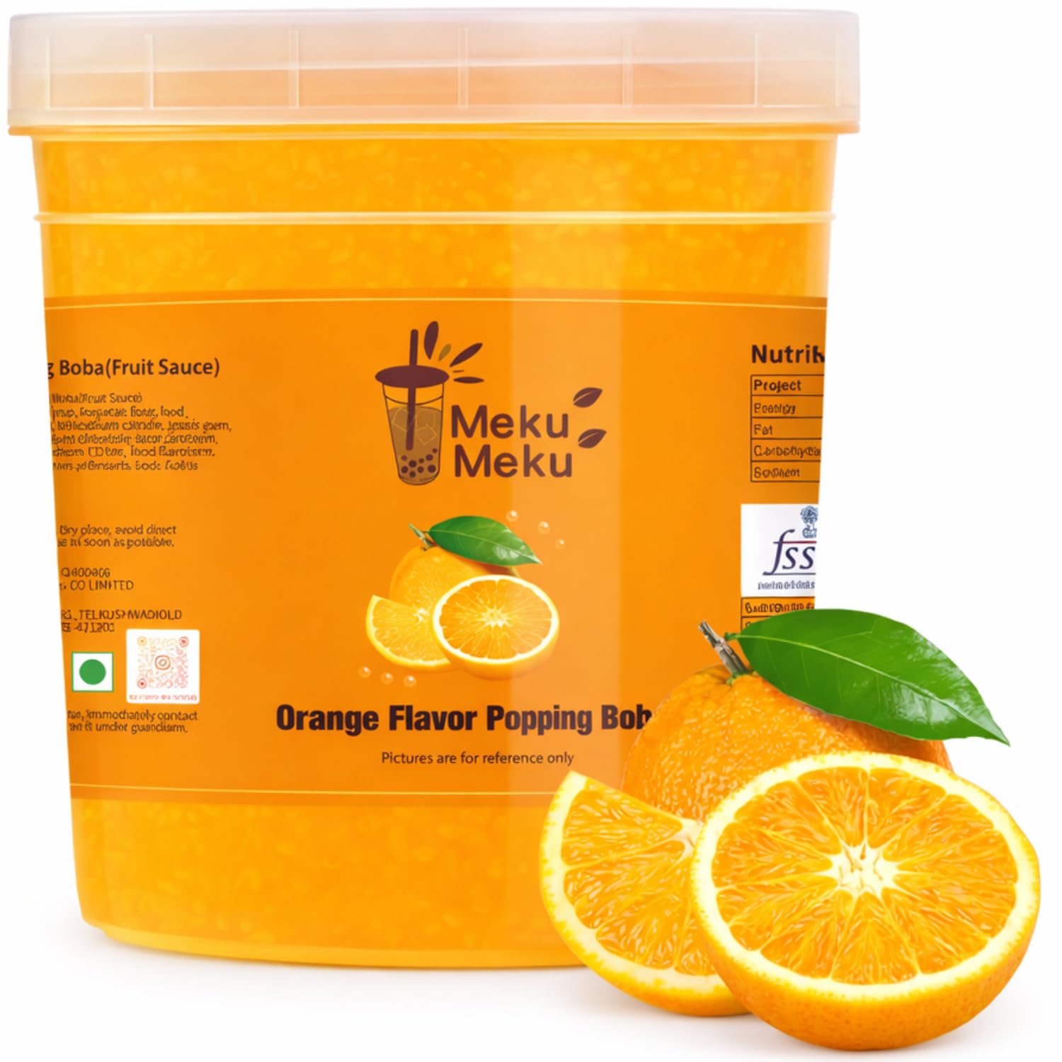 MEKU MEKU - Orange Popping Boba Topping Fruit Sauce (1.3kg) By COUGAR | Bursting Juice Balls for Bubble Tea, Desserts & Drinks | Refreshing Citrus Orange Flavor Pearls | Ready to Use Boba Topping – (IMPORTED)-image-39