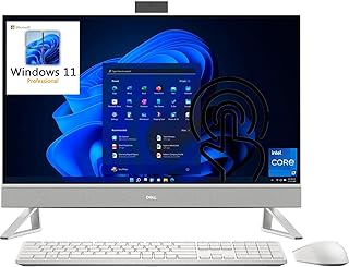 Dell 2023 Inspiron 27 7710 AIO 27" FHD Touchscreen All-in-One Business Desktop Computer, 12th Gen Intel 10-Core i7-1255U, 16GB DDR4 RAM, 512GB PCIe SSD + 1TB HDD, GeForce MX550 2GB, Windows 11 Pro