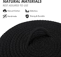 Vista 23 de Sea Team Round Cotton Rope Storage Basket with Lid, Lidded Woven Storage Bin, Nursery Storage Container, Diaper Caddy, Baby Shower Basket, Box, Cream