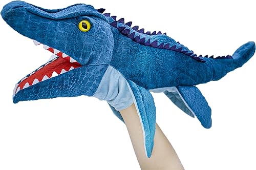 Títeres de mano de dinosaurio, títeres de mano de peluche de dinosaurio para niños, juegos de rol, juguetes de muñecos de peluche de dinosaurios